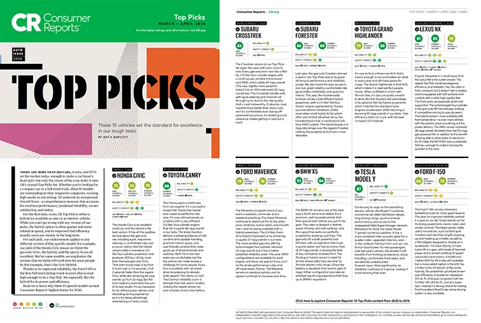 Consumer Reports Top Picks | Fairway Subaru in Hazle Township PA