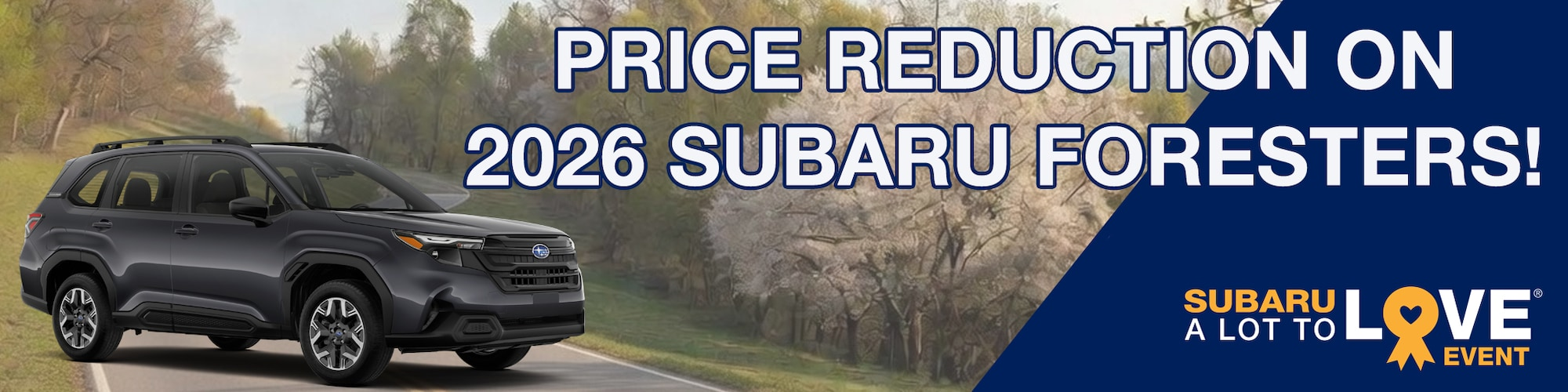 Price drop on 2026 Subaru Foresters at Fairway Subaru in Hazel Township PA